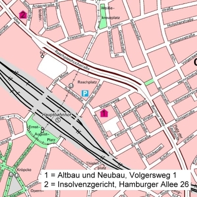 Lageplan Amtsgericht Hannover